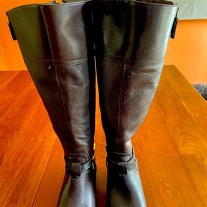 Franco Sarto Brown leather wide calf boots. Size US 6, EUR 36